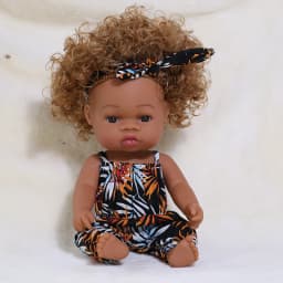 14 Inch 35cm Reborn African Doll Simulation Soft Vinyl Newborn Baby Dolls Children Lifelike Toys Girls Christmas Birthday Gifts