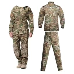2026 Tactical Camo ACU Uniform Men 2Pcs Set Durable Wear-Resistant Training Security Duty Uniforms