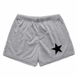 Men's summer white pure pentagram print pattern outdoor sea surfing casual comfortable refreshing versatile sports shorts