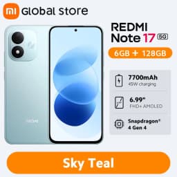 Global Version Xiaomi Redmi Note 17 5G Smartphone NFC Snapdragon® 4 Gen 4 CPU 7700mAh 45W 50MP 6.99" FHD+ AMOLED Display
