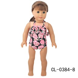 Sling Swimsuit Flower Rianbow Pony Iron Tower Bikini Swimsuit For 43cm Baby New Born&American 18 Inch,OG Girl Doll Accessories