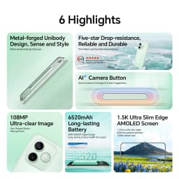 HONOR 600 Lite 5G Smartphone EU Version MediaTek Dimensity 7100 Elite 6.6"120Hz AMOLED Display 6520mAh 45W SuperCharge 108MP