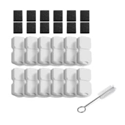 6/12 Cat Fountain Filters Sponges Set Replacement Compatible with ATMZIQXR&GIOTOHUN S11 Stainless Steel Pet Water Dispenser