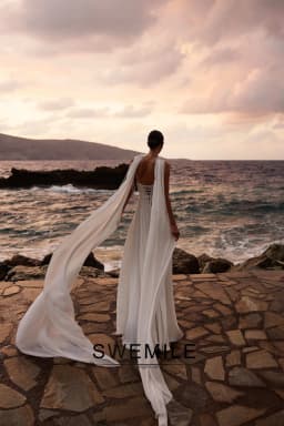 BM Bridal Bohe A-line Wedding Dresses for Woman Pleated Lace up Sleeveless Robes De Soirée Drop Shipping Plus Size Customized
