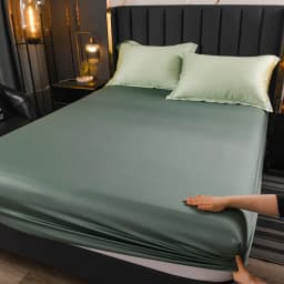 Natural Mulberry Silk Fitted Sheet Mattress Cover Queen King Size Customized Size Luxury High-End Silk Bedding Sheets