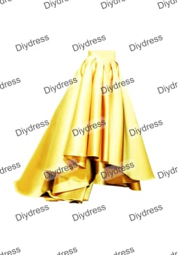 Women's High Low Elegant Prom Party Skirt A-Line Pleated Front Short Back Long Satin Skirt With Pockets For Evening Gown
