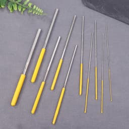 Ultra-fine Diamond Cylindrical File 1.0/1.2/1.5/2.2/3.8/4.8/5.8mm Diameter Reaming File Grinding Tool Jade Alloy Assorted File