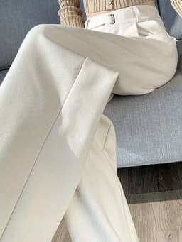 Brown Woolen High-end Suit Pants for Women in Autumn and Winter 2023 New Narrow Version Straight Wide-leg Pants with Drape