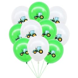 10/30Pcs Construction Tractor Theme Excavator Latex Balloons Truck Vehicle Baby Shower Kids Boys Birthday Party Supplies