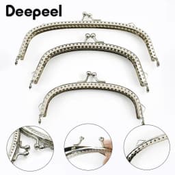 5/10Pcs Silver Smooth Metal Bags Handle 10/12/15cm Purse Frame for Handbag Wallet Clourse Sewing Brackets DIY Bag Accessories