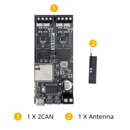 LILYGO® T-2CAN ESP32-S3 Development Board Stand-Alone CAN FD Controller with SPl Interface 16MB FLASH / 8M PSRAM Wireless Module