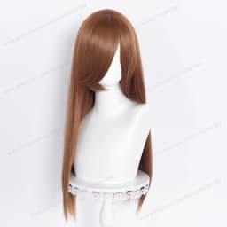 60cm Long Straight Cosplay Synthetic Wig With Bangs Golden Yellow Green Blonde Purple Heat Resistant Hair Anime Wigs + Wig Cap