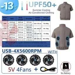 Summer 3 Fans 4 Fans Air Conditioning Cooling Vest Men Women Outdoor Jacket Sun Protection Windbreaker Travel Fishing Sports