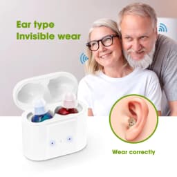 Medical Hearing Aids Smart Noise Reduction Rechargeable Mini CIC Invisible Aid For Seniors