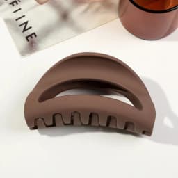 Neutral Colors Semicircle Cloud Silicone Claw Clip,Supersafe Head Protection,Soft Flexible Banana Clip for Women Hair Accessory