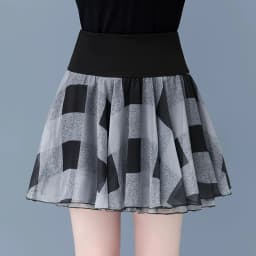 Summer Polka Dot Chiffon Short Skirt Women's High Waist A-Line Half-length Puffy Skirt Anti-Light Large Size Commute Style