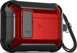 For Airpods 4/Pro 2/AirPods 1/2/3 Case with Lock, Rugged Shell Military Armor Protective Cover Wireless Earphone With Keychain