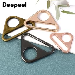 10Pcs Deepeel 20-50mm Metal Triangle Ring Belt Buckle Bikini Adjust Clasp Hook Clasps for Bra Strap Bag Webbing DIY Accessories