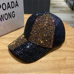 Double Color Scheme Women's Baseball Cap Spring Autumn Rhinestone Caps Fashion Personality Street Hiphop Hats For Female