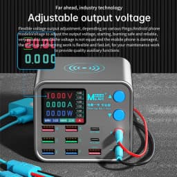 MaAnt DianBa 1 Pro Wireless Smart Charge QC 3.0 8 USB Port Wireless Charging Dock LCD Display For Mobile Phone Charging Repair