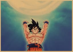Anime Dragon Ball Retro Kraft Paper 16*12in Dragon Ball Characte Colours Notice Poster Wall Bedroom Bar Decor Photo Props Gifts