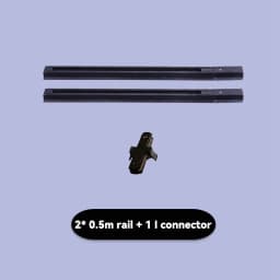 Track Light Rail Set 2 Wire Lighting Fixture 0.5M 1M Spot Led Track Lamp for Living Room Straight/L Shape Connectors Ceiling Box