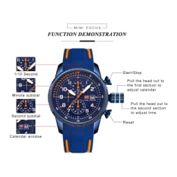 MINI FOCUS Electronic Quartz Mens Watches Auto Date Wristwatch Water Resistant Clock Gift for Men Relogio Masculino 0379G