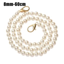 8/10mm Pearl Strap for Bags Handbag Handles DIY purse Replacement Long Beaded Chain for Shoulder Bag Straps Pearl Belt