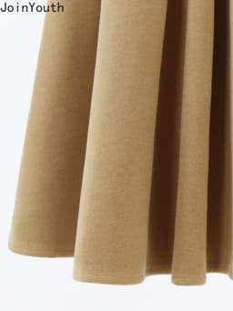 2025 Faldas Mujer De Moda Vintage Skirts for Women High Waist Solid Color Jupe Tunic A-line Saia Loose Korean Temperament Skirt