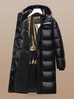Ultra-Thick down Cotton Jacket Hooded Long Over-Knee Extreme Cold Couples Style Women's Fashion Commute Korean Version