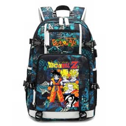 Dragon Ball Z Anime Print Student Backpack Large Capacity Casual Daypack for Kids Teen Boys Girls School Travel