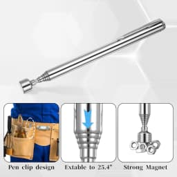 1pc Telescoping Extendable Magnet Pen Magnetic Rod Pickup Tool Retractable Car Repair Machinery Maintenance Garage Workshop Tool