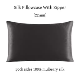 22 Momme Silk Zipper Pillowcase 1pc 100% Nature Mulberry Silk Muticolor Pillow Case For Healthy Standard Queen King