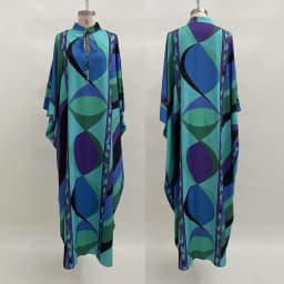 2026 Spring Summer Women's Printed Belted Maxi Dress Gown Round Neck Elegant Evening Dress Outfit Clothing