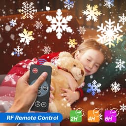 Double-head Christmas Snowfall HD Projector Lights, IP65 Outdoor Upgraded 2-in-1 Rotating Light With Remote Timer for Gift &Room
