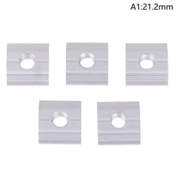 5pcs 21.2mm 22.3mm 23.7mm Solar Panel Mounting Aluminum Alloy Bracket End Mid Clamp T-Blocks Square Nuts M8 T-Sliding Nut