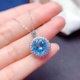 Big Bling Water Drop Pendant Real 925 Sterling Silver Long Chain Necklace for Women Fashion Jewelry Cute Statement Necklace