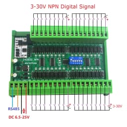 16/32/48CH NPN/PNP Optically Isolated Input Switching Digital Collector Board RS485 Modbus 24DIA16_24DIB32_24DIC48