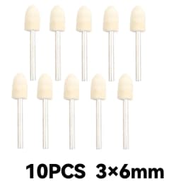 10Pcs/5Pcs Wool Felt Mounted Polishing Buffing Wheel OD 3-10mm Grinding Head for Dremel Drill Rotary Tool 3mm Shank