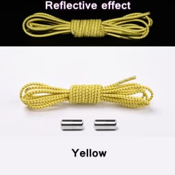 Reflective Shoelaces Without Ties No Tie Shoe Laces Elastic Laces Sneakers Boots Round Kids Adult Quick Shoe Lace Rubber Bands