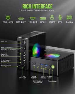 GMKtec K11 AMD Ryzen 9 8945HS Gaming Mini PC Windows 11 Pro Radeon 780M DDR5 5600MHz M.2 2280 SSD WIFI6 BT5.2 Gamer Computer