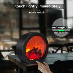 Fireplace Decorative Lantern Night Light For Party Christmas Holiday LED Simulation Log Flame Effect Home Gift Decor Lighting