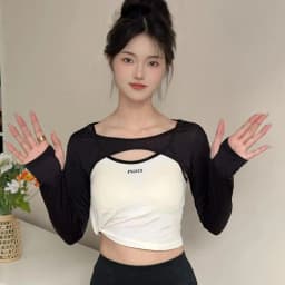 Modal Ice Silk Arm Sleeves Ultra-thin Sexy Women Crop Top Long Sleeve Summer UV Arm Cover Sleeve Shawl Outdoor Sports T-Shirt