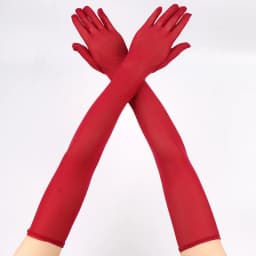 New 53CM Thin Elasticity Tulle Mesh Gloves Elegant Women Sexy Black Summer Sunscreen Gloves Female Anti-UV Driving Car Mittens