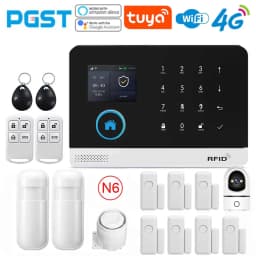 PGST Home Anti-Theft Alarm, Smart Home Wireless Alarm System, WiFi, 4G Tuya Intelligent Application, Working Together with Alexa
