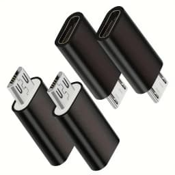 4pcs USB C To Micro USB Adapter Type-C Female Converters, Charging And Data Sync for Galaxy S7 And More Micro Port Devices