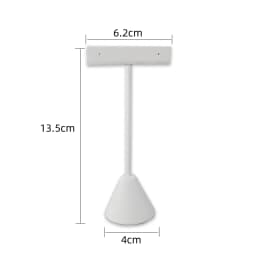 White PU Leather Jewelry Display Stand for Rings Earrings Necklaces - Store Window Counter Showcasing Rack for Jewelry Props