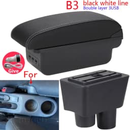 For Nissan Almera Armrest Box For Nissan Versa Rotatable Car Armrest storage Box Car Accessories Interior details Retrofit parts
