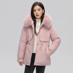 Winter Coat New Women's Thick Cotton Jacket Women's Medium Long Korean Version Fur Collar Coat Female Warm Parka Overcoat