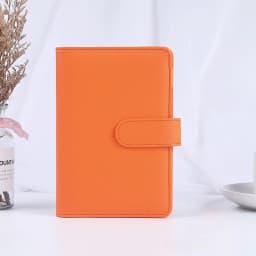 A6/A5 Macaroon 18 Colors PU Leather DIY Binder Photocards Collect Book Diary Agenda Planner Cover Album Stationery